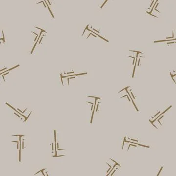 Caliper tool work glyph vector seamless pattern Stock Illustration