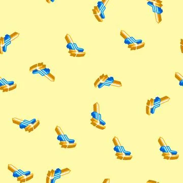 Caliper tool work isometric icon seamless pattern Stockillustratie