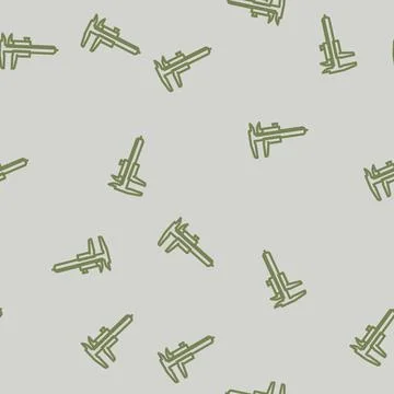 Caliper tool work line vector seamless pattern Stock Illustration