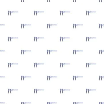 Caliper tools measuring engineering precision seamless pattern Stock Illustration