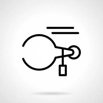 Calipers black line vector icon Stock Illustration