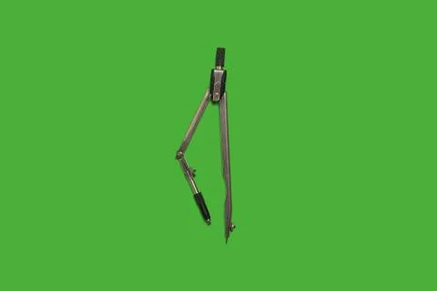Calipers on a green surface Stock Photos