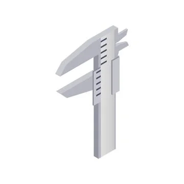 Calipers icon, isometric 3d style Stock Illustration