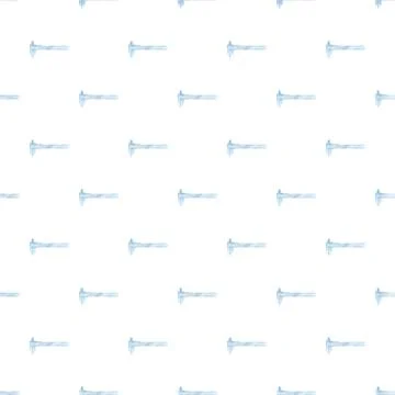 Calipers measuring technical drawing pattern on white background Illustrazione stock