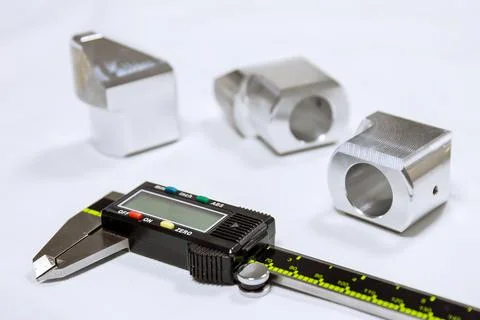 Calipers. Modern digital measuring device. Measurement accuracy. Stock Photos