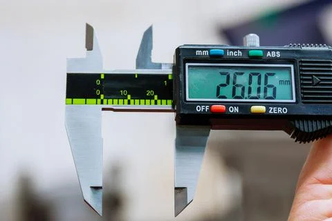Calipers. Modern digital measuring device. Measurement accuracy. Stock Photos