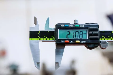 Calipers. Modern digital measuring device. Measurement accuracy. Stock Photos