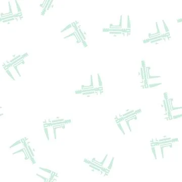Calipers tool glyph seamless pattern Stock Illustration