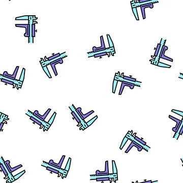 Calipers tool vector seamless pattern Stock Illustration