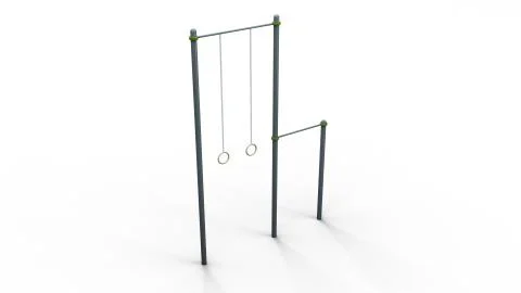 Calisthenics parallel bars 3d illustration render Stock Illustration