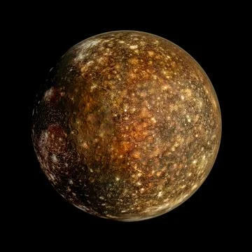 Calisto planet isolated Illustrazione stock