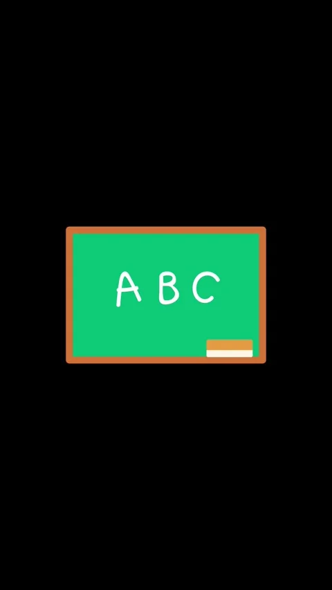 Calk border frame and stationary elements on green chalkboard animation, ba.. Stock Footage 330106719