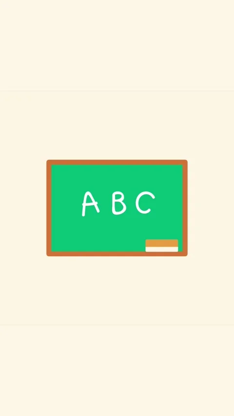Calk border frame and stationary elements on green chalkboard animation, ba.. Stock Footage 330107648
