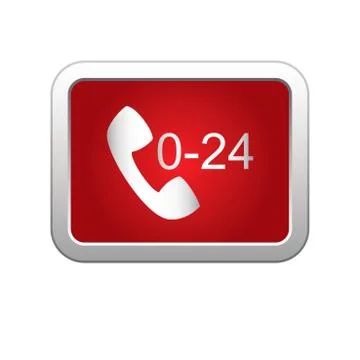 Call 024 red Stock Illustration