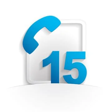 Call 15 icon Stock Illustration