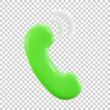 Call 3D Illustration, 3D rendering Stock Illustration