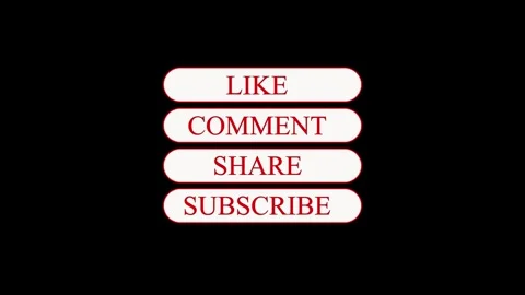 Call to action animation with social buttons. Call to action like comment s.. Stock Footage 337615879