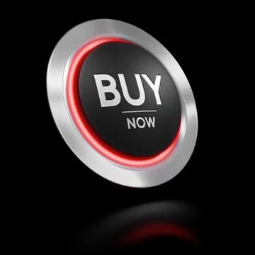 Call to Action Button, Buy Now Over Black Background Stock Photos