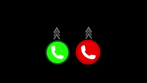 Call action buttons clean mobile interface design for communication tools. .. Stock Footage 334612860