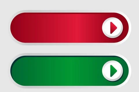 Call to Action Buttons with Play Icon Stock Illustration