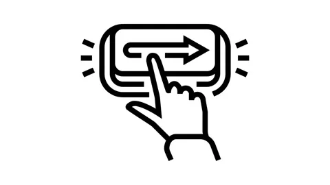 Call to action cta ux ui line icon animation Stock Footage 326129782