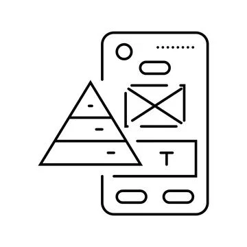 Call to action cta ux ui line icon vector illustration Stock Illustration