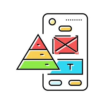 Call to action cta ux ui color icon vector illustration Stock Illustration