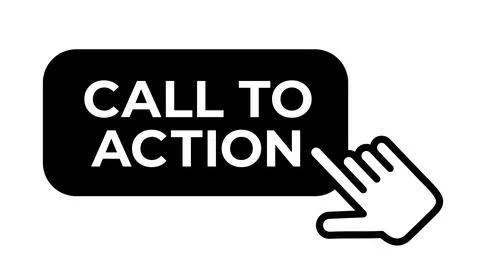 Call to action - cursor, finger, hand and arm is clicking on button. User on Stock Illustration