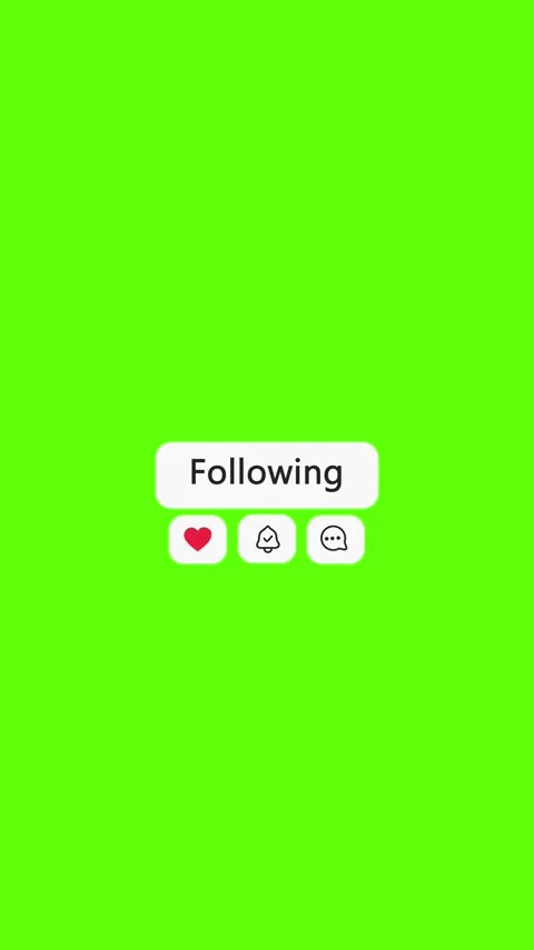 Call to Action Follow Button with Social Icons | Vertical 4K Chroma Key Stock Footage 324494647