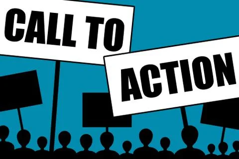 Call to action Stock Illustration