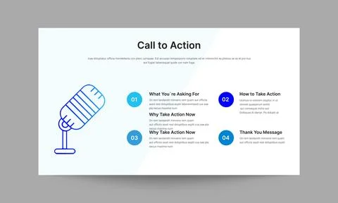 Call to Action Slide Presentation Template Business Contact Closing Page Desi Illustration