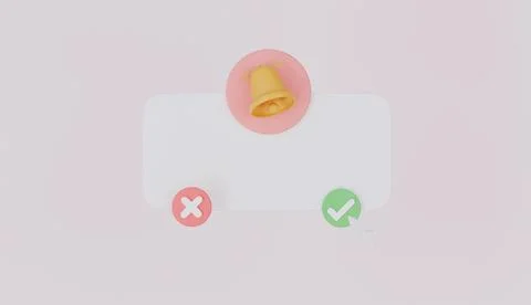 Call alert icon with white box, Alert for social media element Stock Illustration