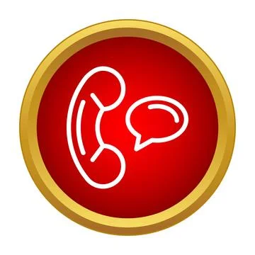 Call and chat button icon communication concept Stock Illustration