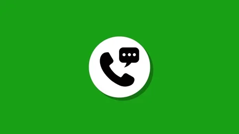Call and message icon animation on a green screen, representing communicati.. Stock Footage 329273035