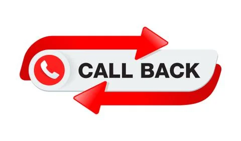 Call back button Stock Illustration
