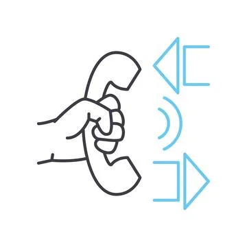 Call back line icon, outline symbol, vector illustration, concept sign Stock Illustration