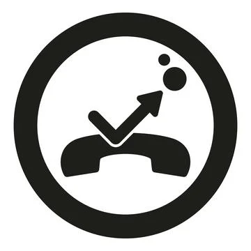 Call back phone arrow notification user interface icon Ilustración de archivo