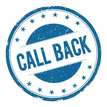 CALL BACK stamp sign Stock Illustration