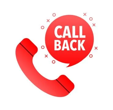 Call back. Telephone icon. Support service presentation Illustrazione stock