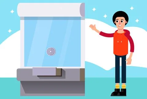 Call Booth Concept Illustration Stock Illustration