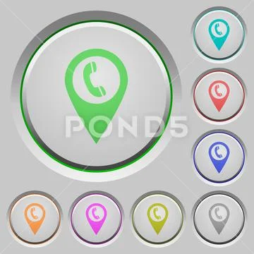 Call box GPS map location push buttons: Graphic #151146389