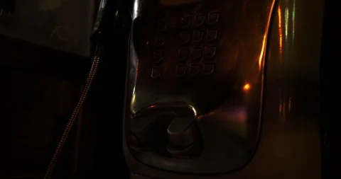 Call Box at night city lights Video stock 105754271