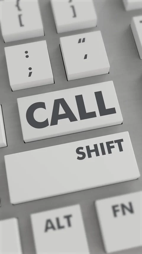 CALL BUTTON PRESSING ON KEYBOARD Vertical Video Stock Footage 302439866