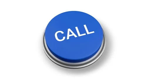 Call Button pressing on white screen Stock Footage 256399249