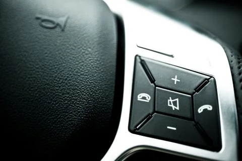 Call buttons on steering wheel Stock Photos