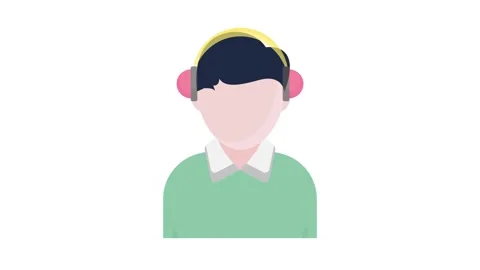 Call center agent avatar vector graphic available for 1 credit, USD $1. Stock Footage 332531640
