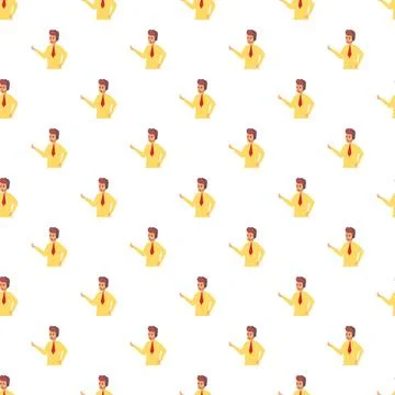 Call center agent offering help seamless pattern Stock Illustration