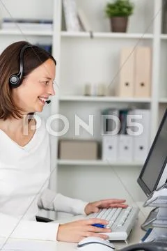 Call center agent Stock Photos