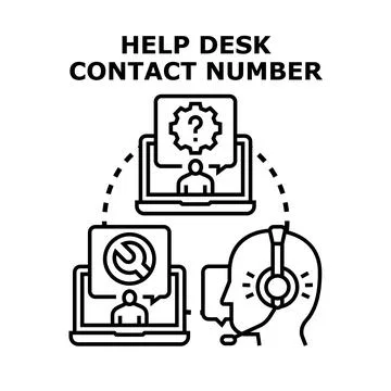 Call center agent providing help desk support Stock Illustration
