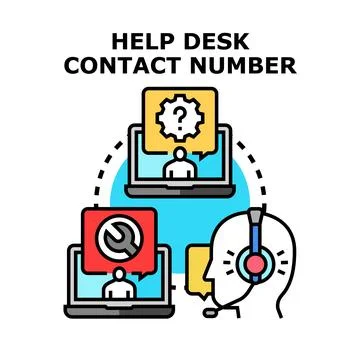 Call center agent providing help desk support Stock Illustration